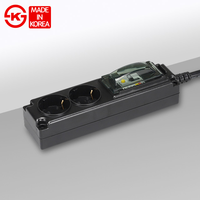국산 고용량 멀티탭 2구 1.5M 16A 블랙 신성전기 멀티 콘센트 누전차단 3800W - 상세 이미지 4