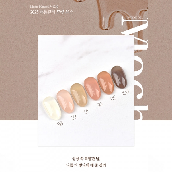 찐딱컬러 젤폴리쉬 모카무스 6종 세트10ml (22.30.88.91.100.116) - 상세 이미지 3