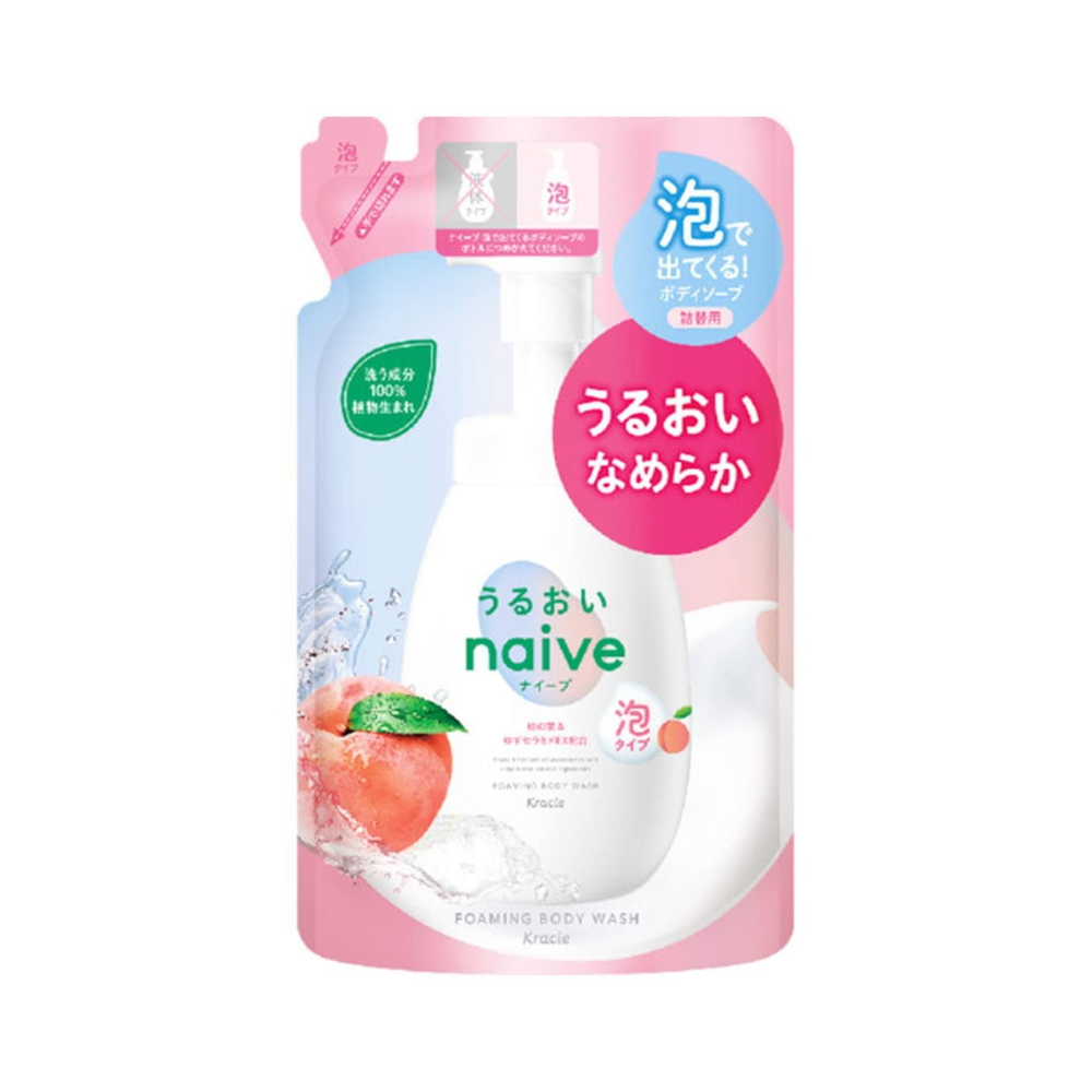 크라시에 나이브 바디워시 거품펌프타입 복숭아향 리필 480ml 일본 바디클렌저 모모 - 메인 이미지