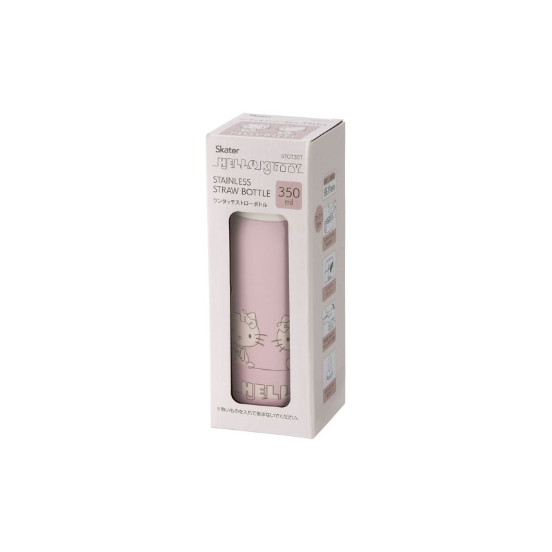 헬로키티 각인텀블러 350ml 원터치 스텐 빨대텀블러 핑크 물병 - 상세 이미지 3