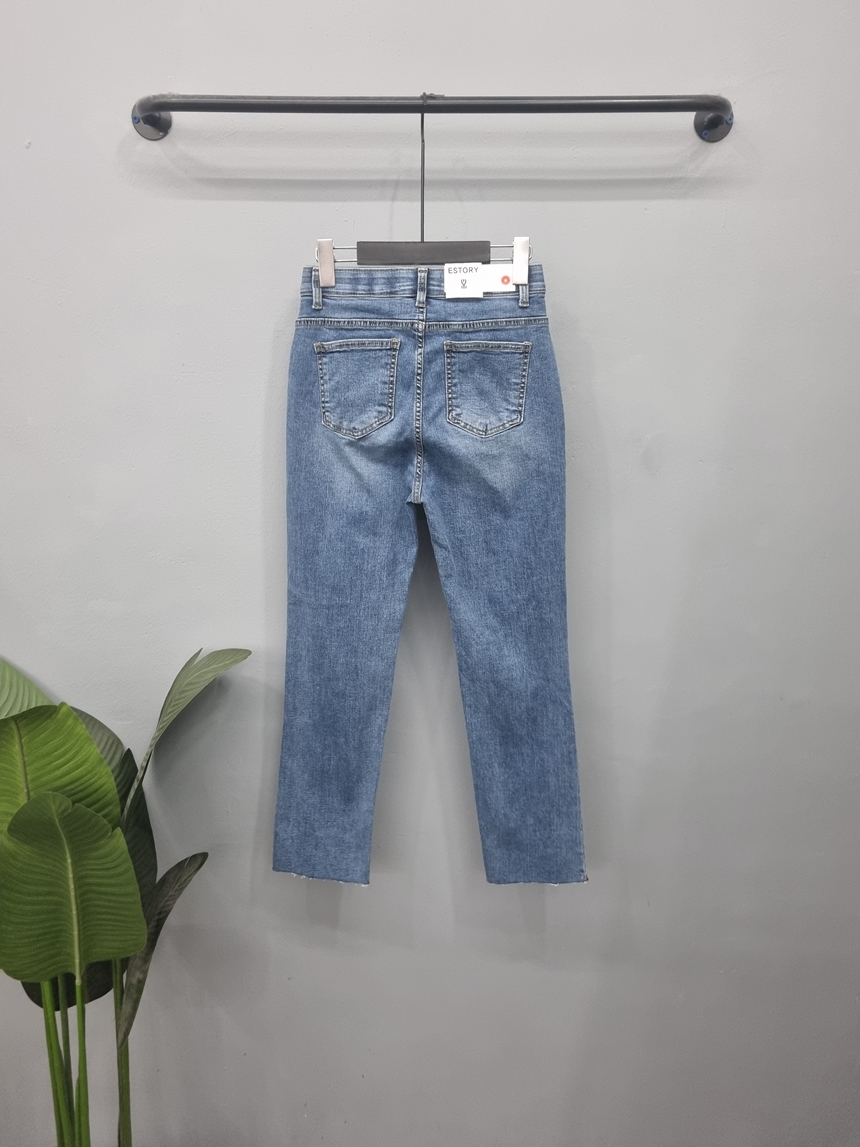 히든밴딩 데님 스판 슬림 일자 여성 청바지 S-XL 상세 이미지 10