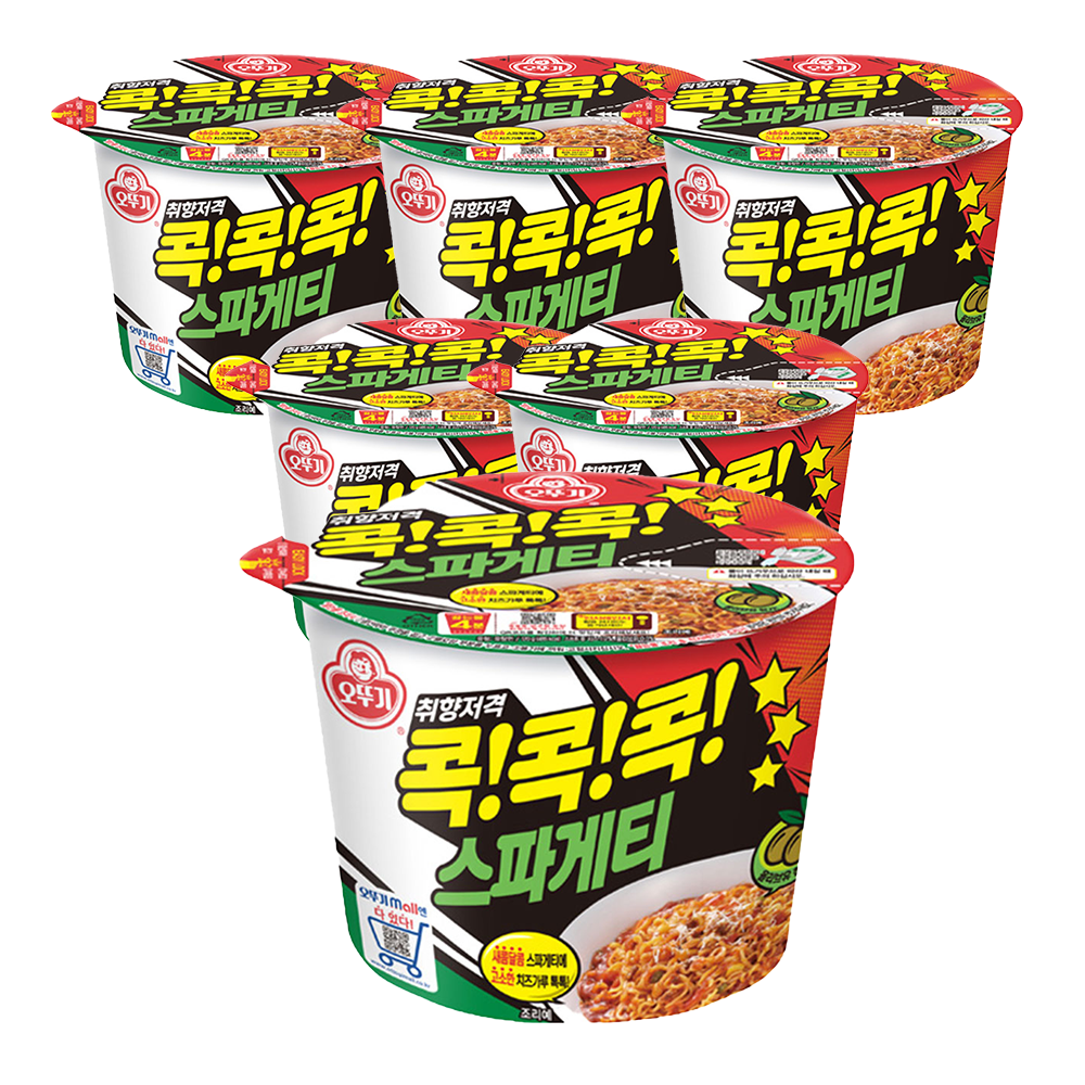 오뚜기 콕콕콕 스파게티 큰컵라면 120g, 6개