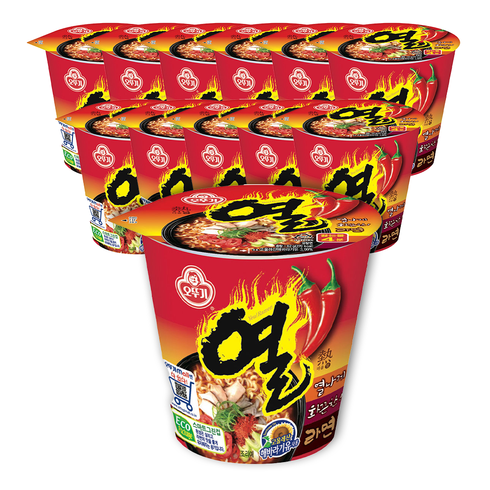 오뚜기 열라면 컵라면 소컵 62g, 12개