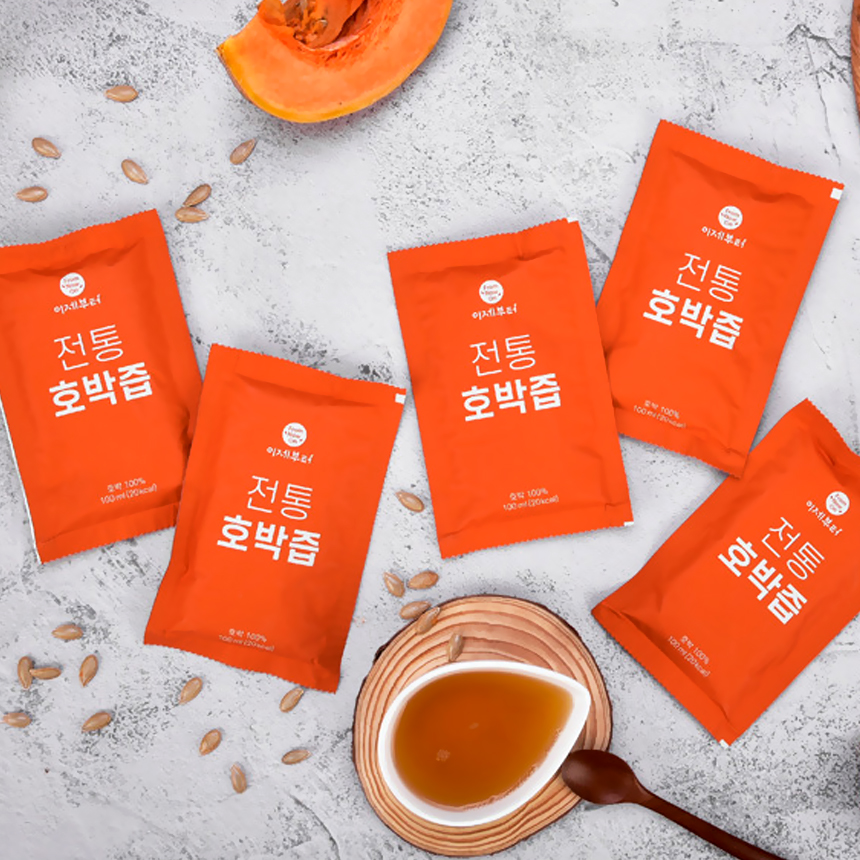 무설탕 순수 늙은 호박즙 100ml 30포 출산 붓기 다이어트 착즙 과채주스