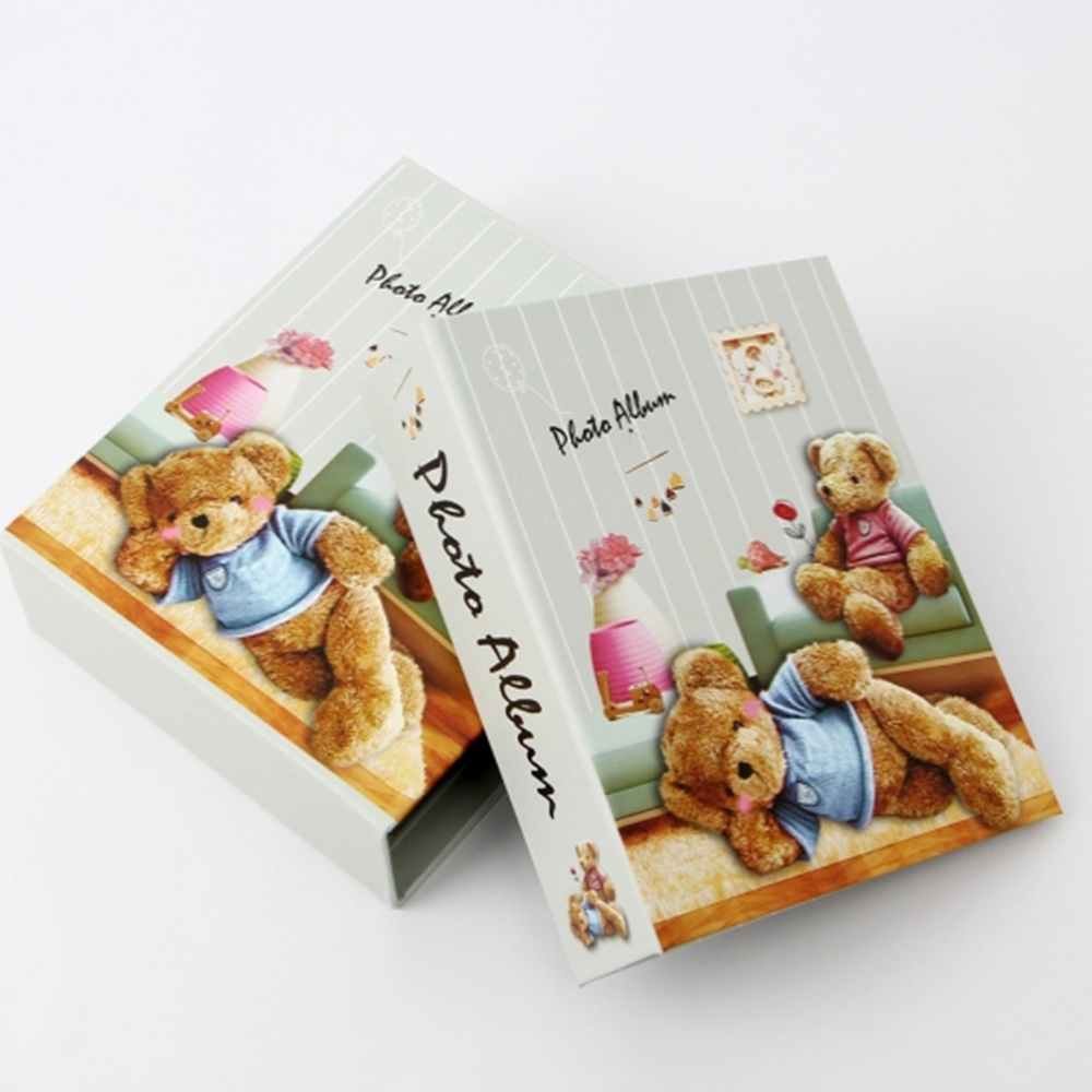 곰인형 포토앨범 포토북 여행앨범 4X6 포켓 사진첩 여행 추억