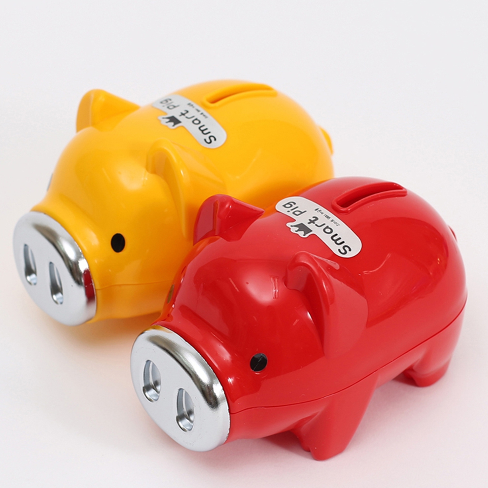 상큼깜찍 돼지저금통 빨간돼지 어린이금고 동전 지폐 2p - 상품 이미지