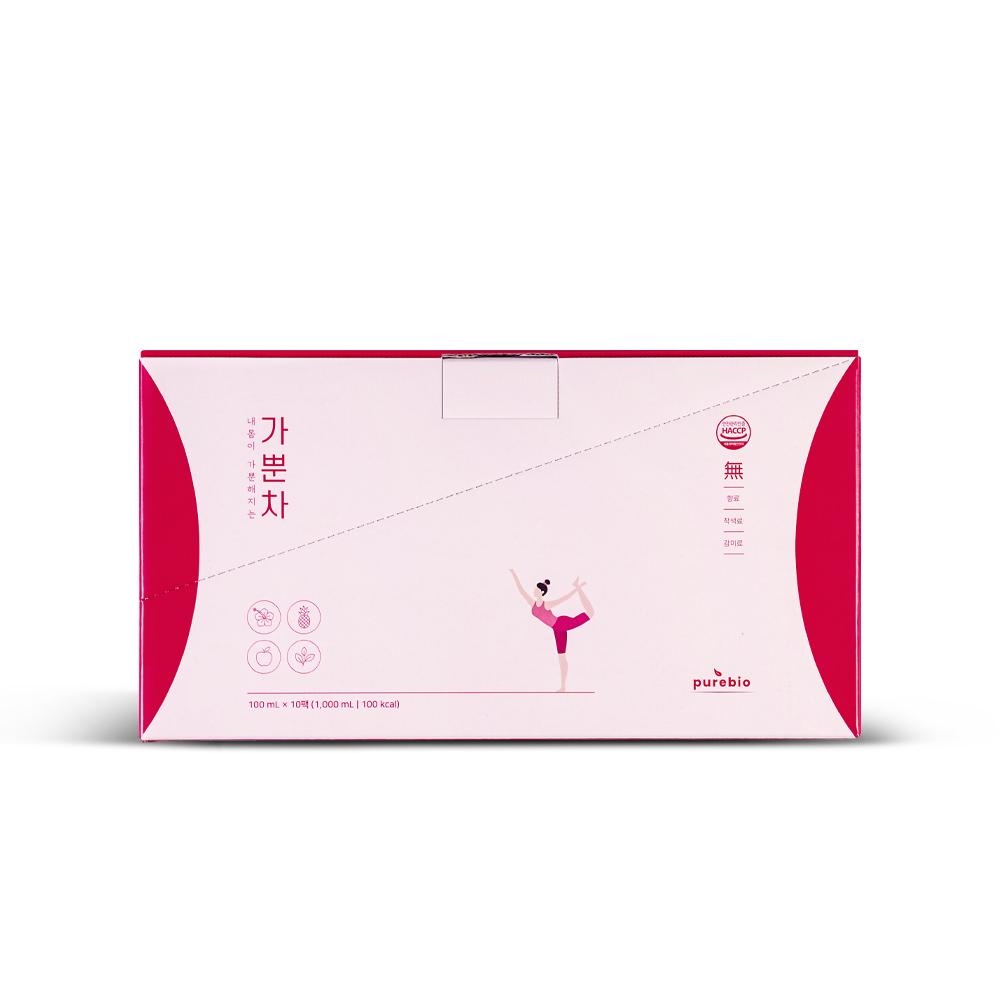 퓨어바이오 가뿐차 간편하게 붓기 좋은 차 카페인없는 히비스커스 노각나무 임산부 음료 100ml x 30팩 한달분 - 상세 이미지 4