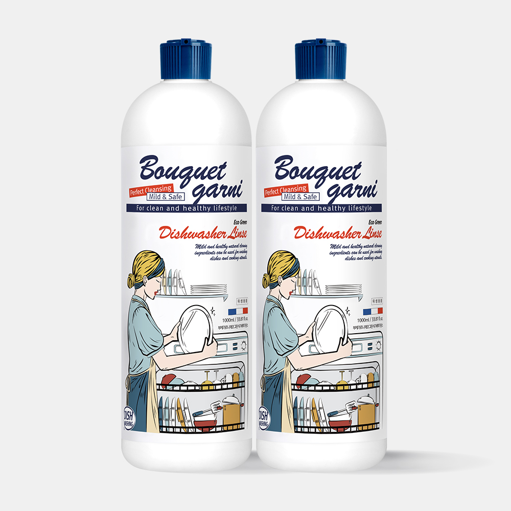 [2개] 부케가르니 에코 그린 액체 식기세척기 린스 1L