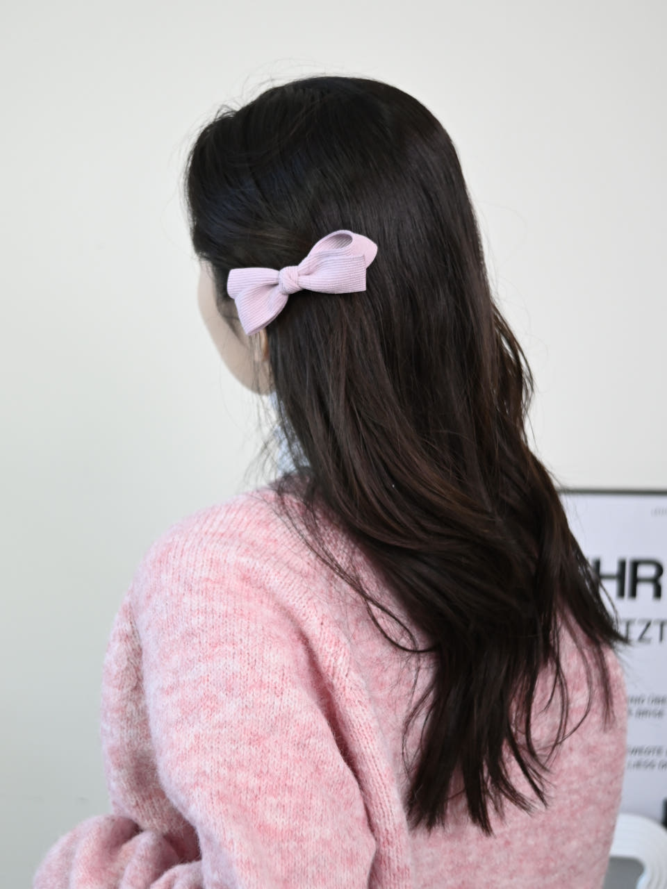 골덴 8cm 리본자동핀 헤어클립 반묶음 - 상세 이미지 4
