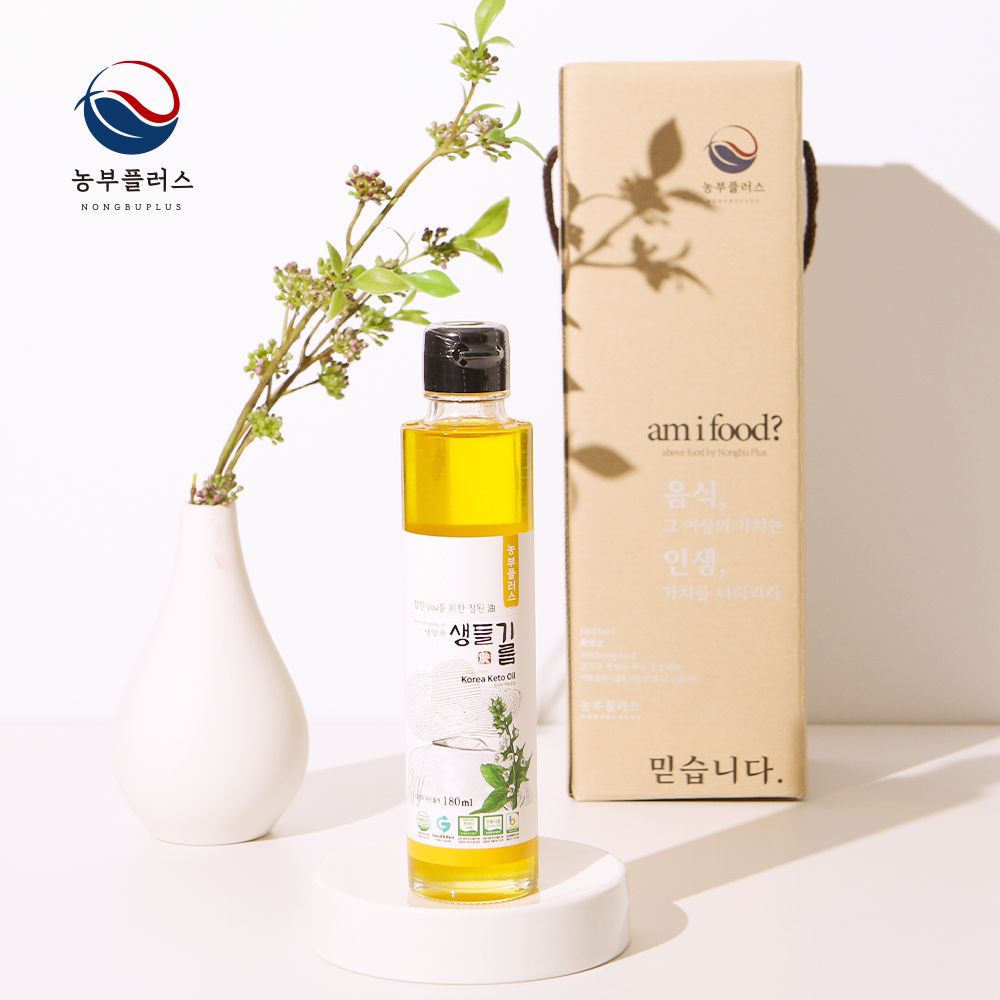 국산 냉압착 생들기름 180ml 1병 선물세트 농부플러스