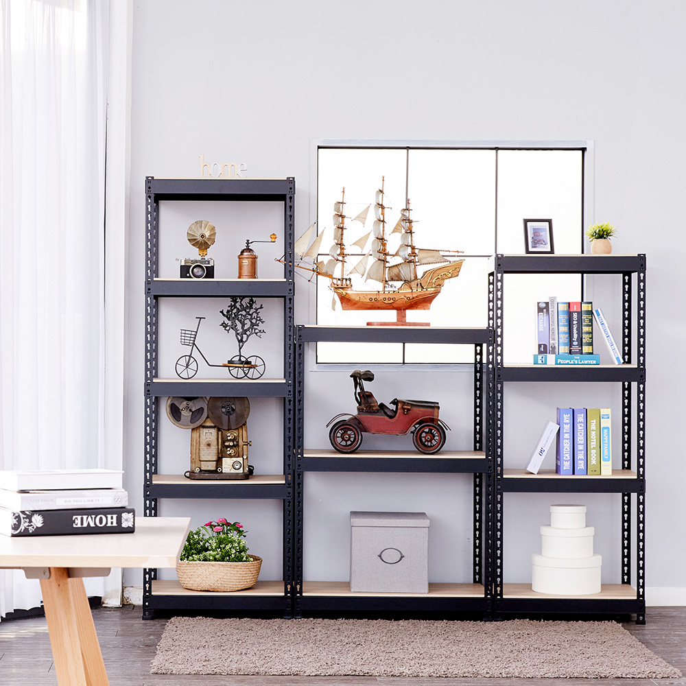 뮤트 3단 팬트리 다용도실 시스템 무타공 문뒤 선반 책 모듈 선반장 500400900 - 상세 이미지 4