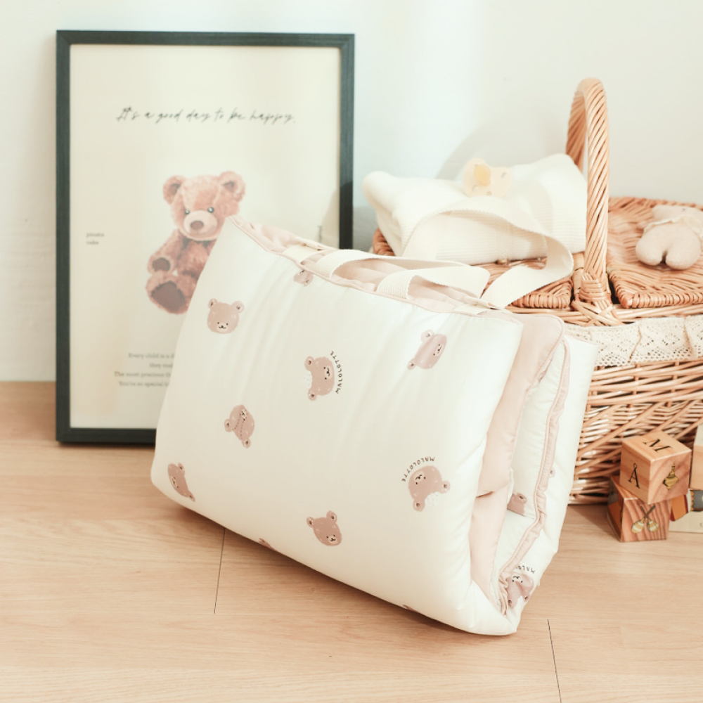 마롤로뜨 어린이집 낮잠이불 유아 아기 여름 사계절 프린팅 낮잠패드 초코베어