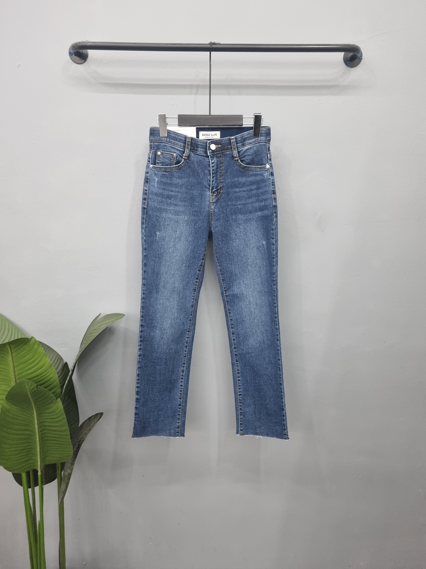 히든밴딩 데님 스판 슬림 일자 여성 청바지 S-XL 상세 이미지 3