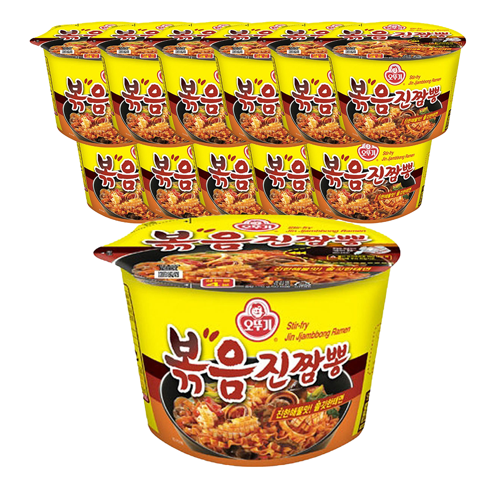 오뚜기 볶음진짬뽕 큰컵라면 110g, 12개