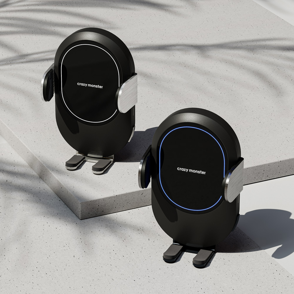 크레이지몬스터 충잘 자동차 무선충전 거치대 고속충전 차량용 핸드폰 거치대 ver3