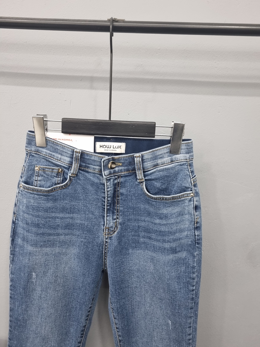 히든밴딩 데님 스판 슬림 일자 여성 청바지 S-XL 상세 이미지 7