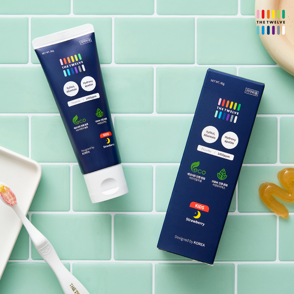 더트웰브 1단계 세이프티 저자극 민감성 패밀리 무불소 치약