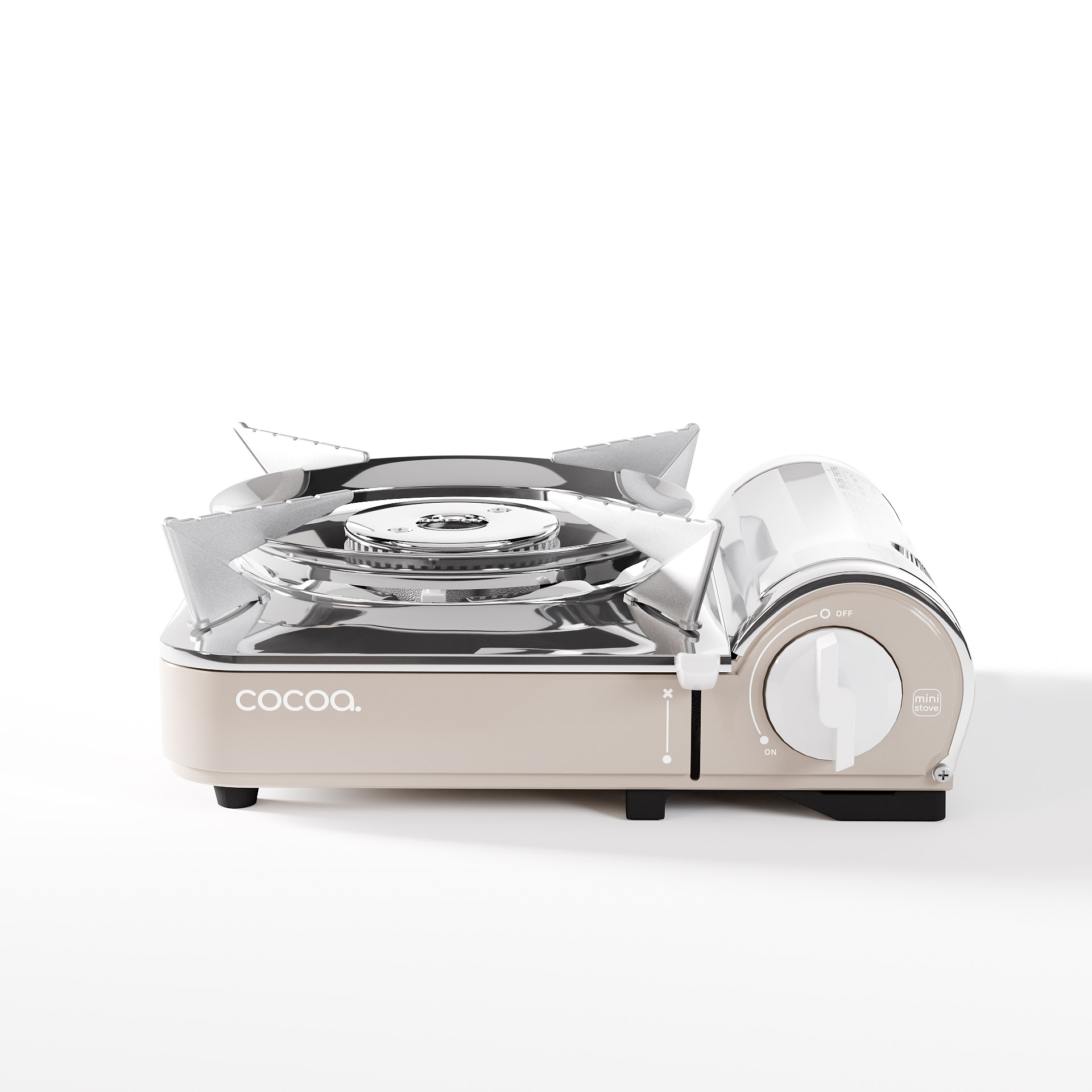 파이브스타 코코아 미니 가스 버너 캠핑용 피크닉 세트 (휴대용가스렌지+전골팬+유리뚜껑+가방)