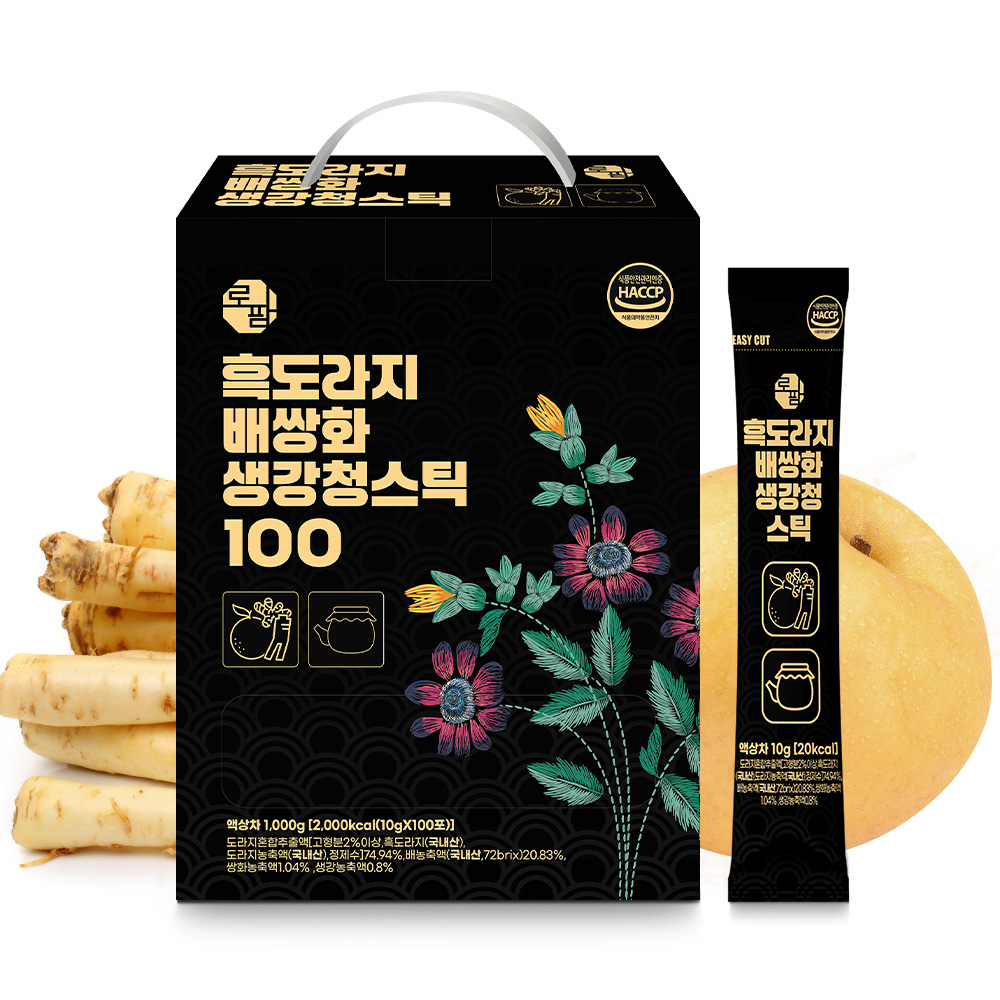 로팜 흑도라지 배 쌍화차 생강청 스틱 10g 100개입, 2개 - 상세 이미지 2