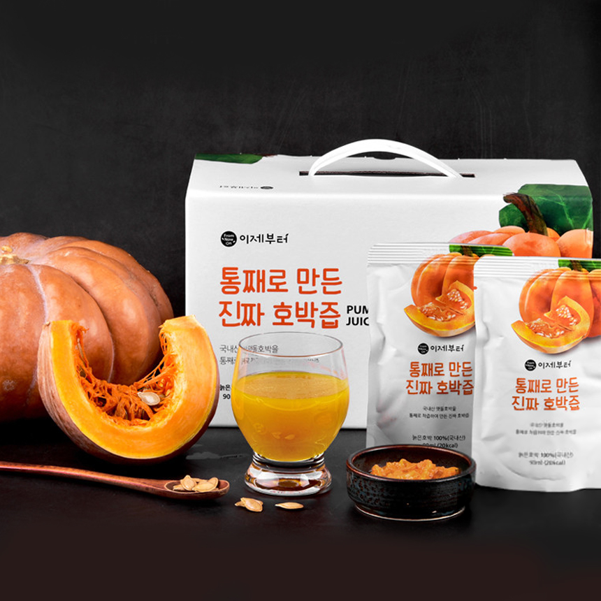국내산 통째로 착즙한 진한 통호박즙 30포 출산 붓기 진액 다이어트 착즙 과채주스