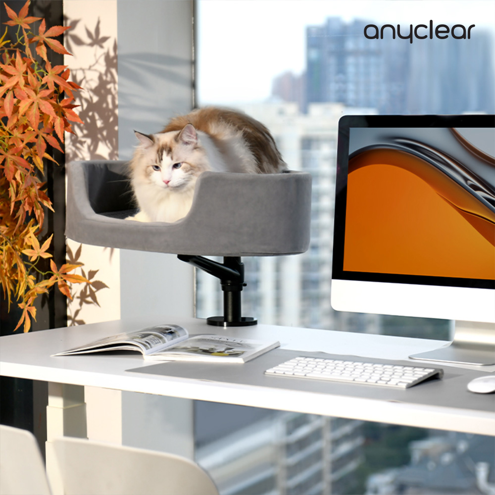 애니클리어 고양이 숨숨집 책상용 싱글 라운지 높이조절 캣폴 캣타워 CF-1