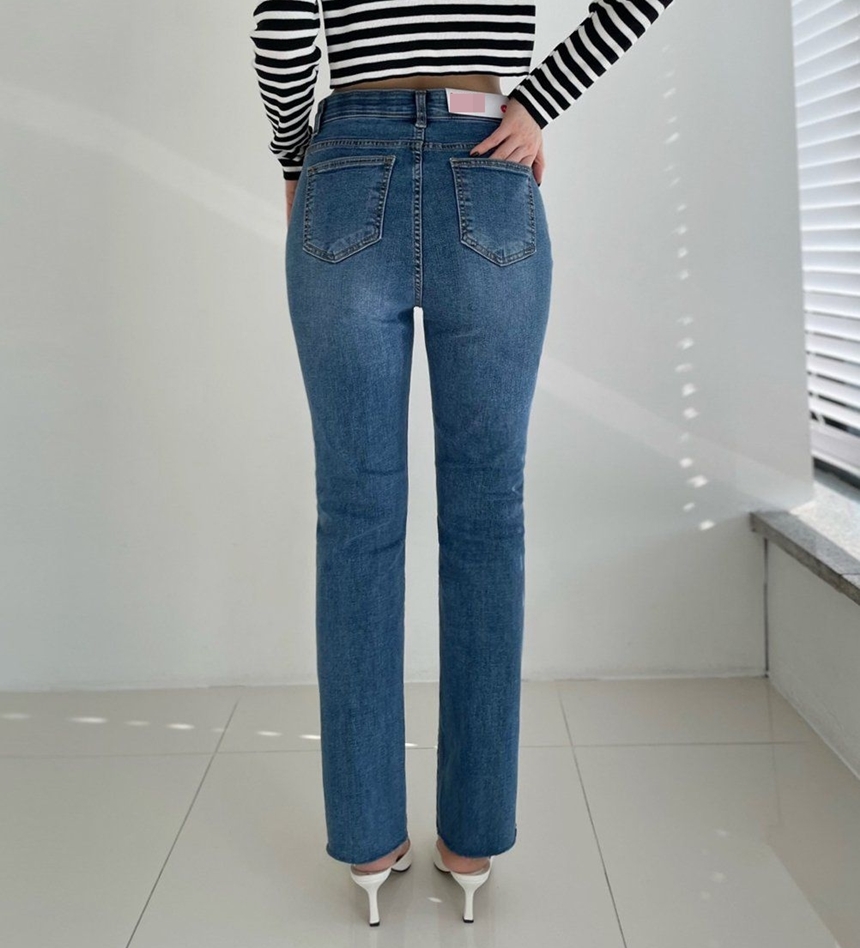 히든밴딩 데님 스판 슬림 일자 여성 청바지 S-XL 상세 이미지 14