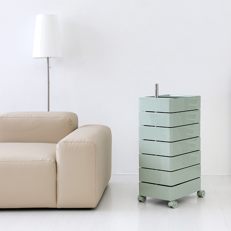 빙그리 회전서랍 트롤리 7단 그린 8208.2398