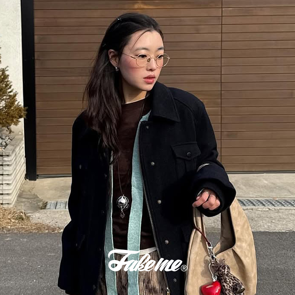 페이크미 안경 린다 LINDA GLD 골드 여자 남자 라운드 티타늄 안경테 - 상품 이미지