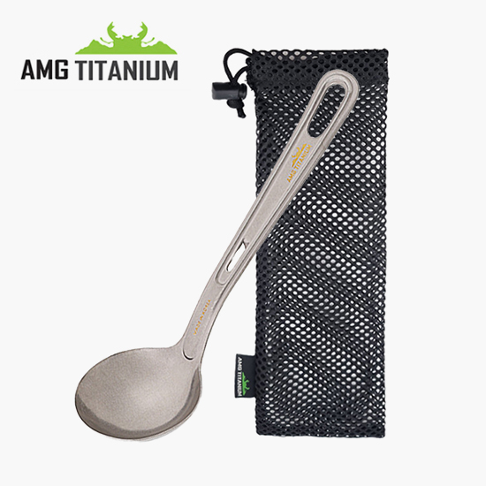 AMG 티타늄 국자 L 케이스 포함 캠핑 조리도구 레이들