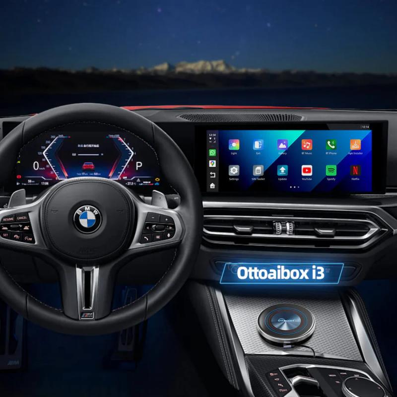 오토캐스트 i3 AI 박스 무선 안드로이드 오토 올인원 BMW 지원 차량용 스틱 PC 스트리밍 앱 재생 지원 상품 이미지