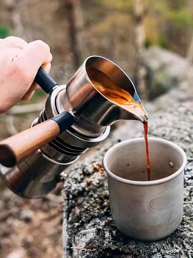 커피머신 홈까페기계 소형커피추출기 9바리스타 Espresso Machine 고압 커피 추출기 야외용 모카포트 : 위즈덤홀린