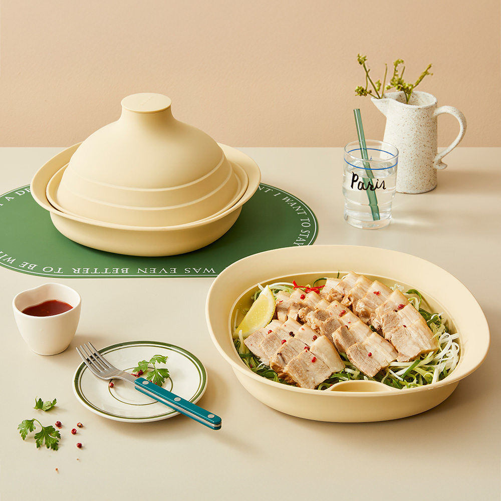 실리프랑 생선찜기 특허 전자레인지용기 실리콘찜기 전자렌지 미세플라스틱제로 버터베이지