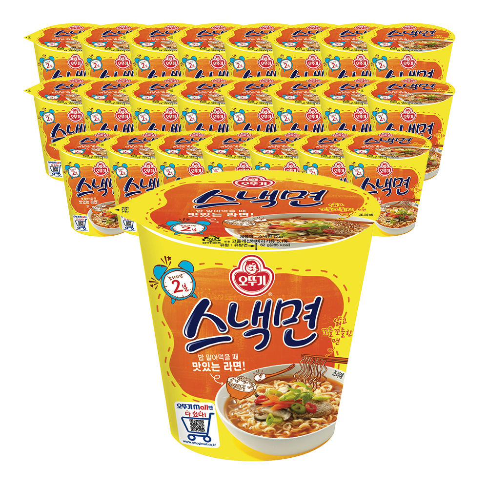 오뚜기 스낵면 컵라면 소컵 62g, 24개 - 상품 이미지