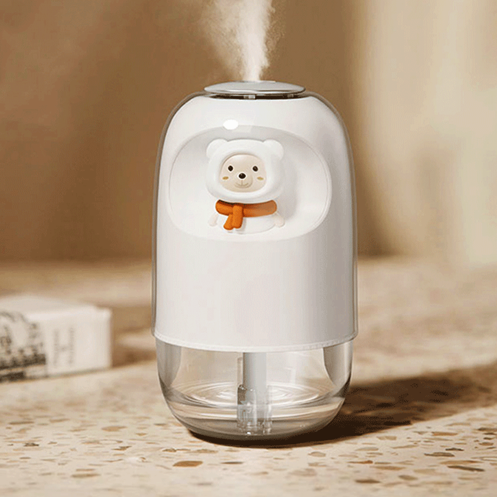 베러댄 곰돌이 미니가습기 (필터2개) USB 탁상용 차량용겸용 7컬러 무드등