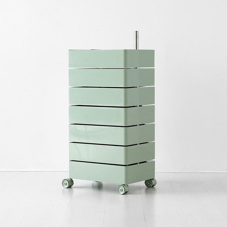 빙그리 회전서랍 트롤리 7단 그린 8208.2398