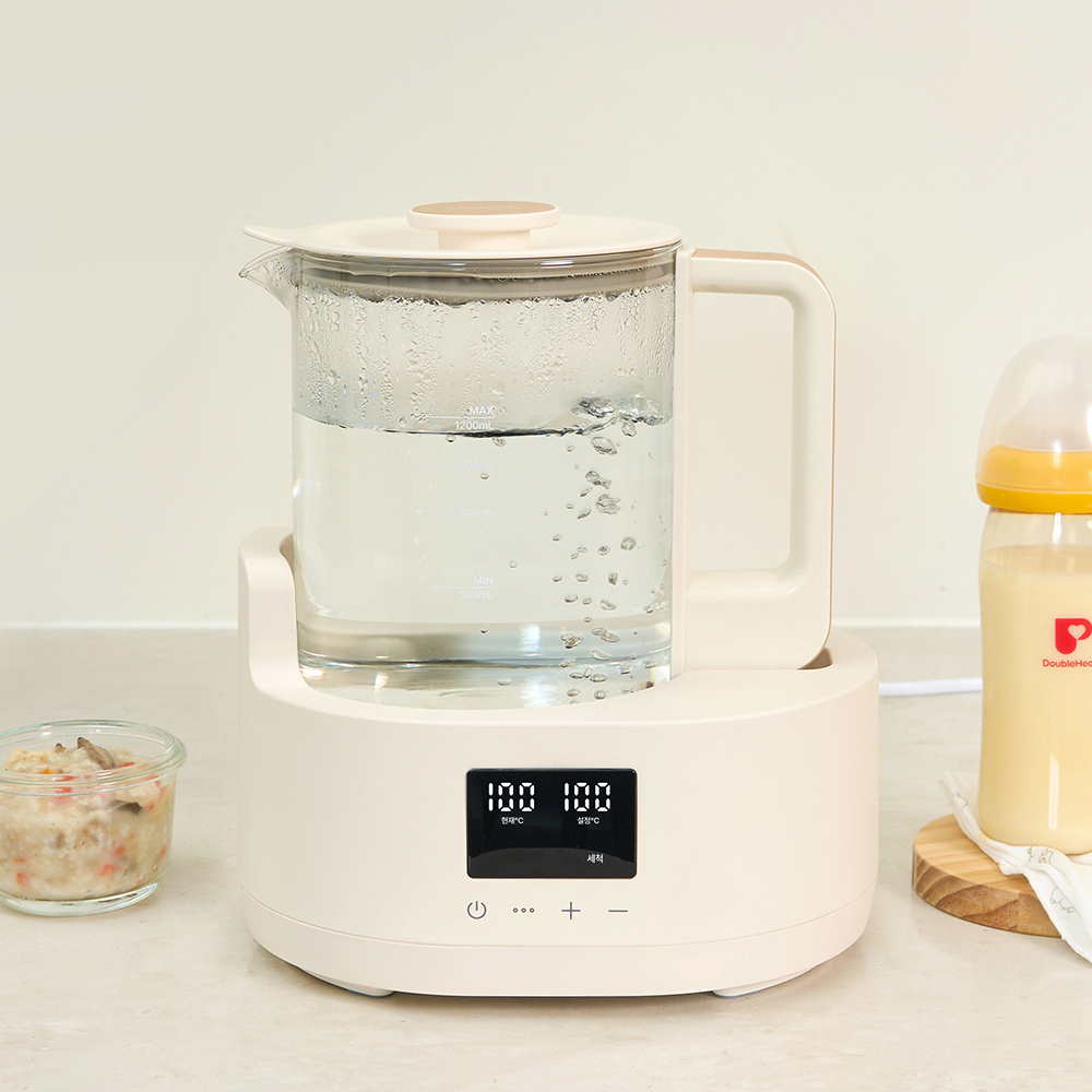 보아르 아가맘마 퓨어 분유포트 통유리 전기 커피포트기 무선 멀티 주전자 보온 안심세척