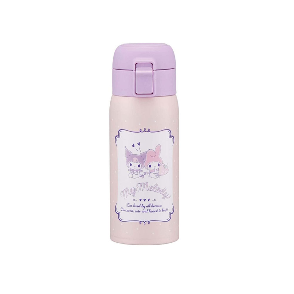 스누피 쿠로미 마이멜로디 원터치 텀블러350ml 각인텀블러 어린이 스텐 핑크 물병 - 상세 이미지 2