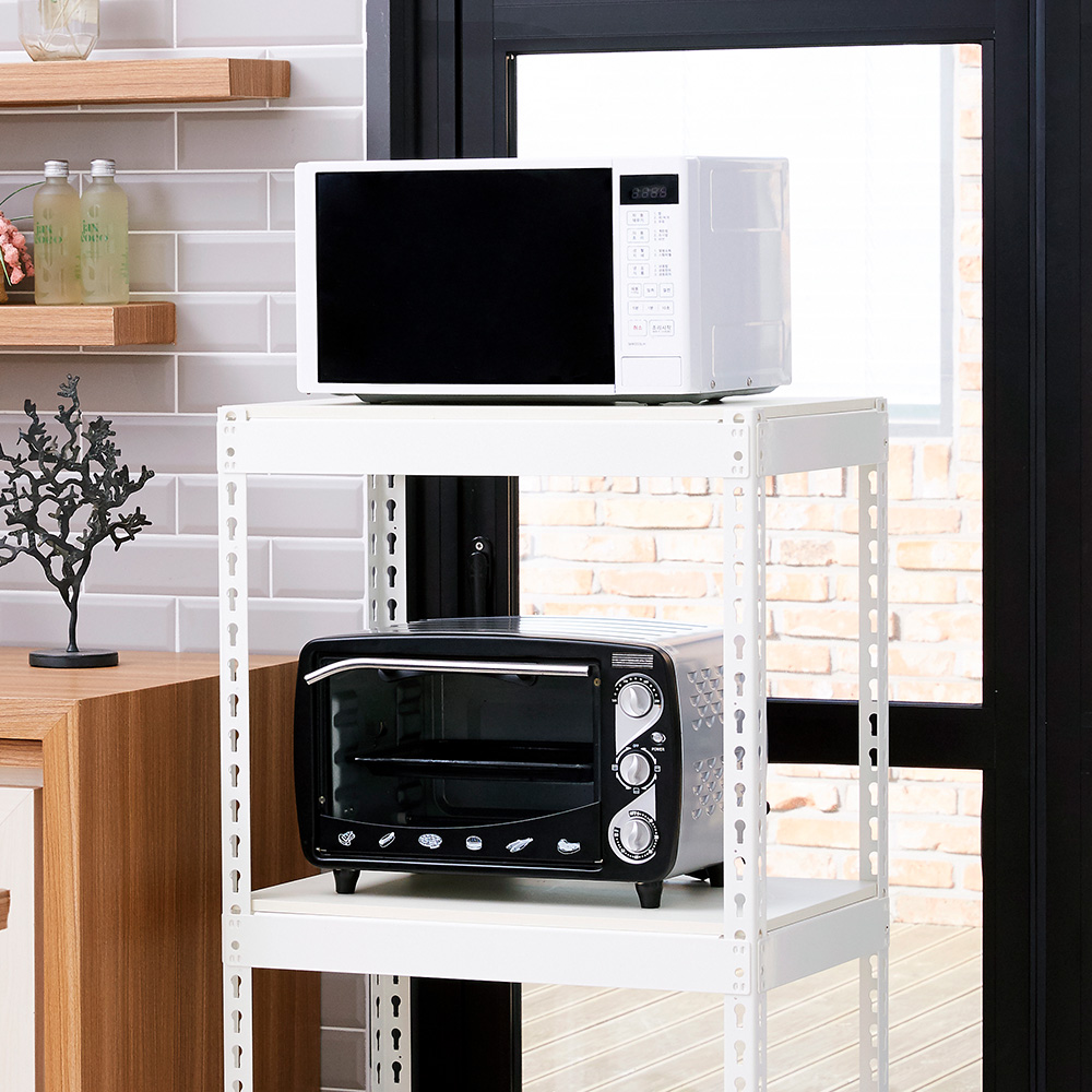 뮤트 3단 팬트리 다용도실 시스템 무타공 문뒤 선반 책 모듈 선반장 500400900 - 상세 이미지 5