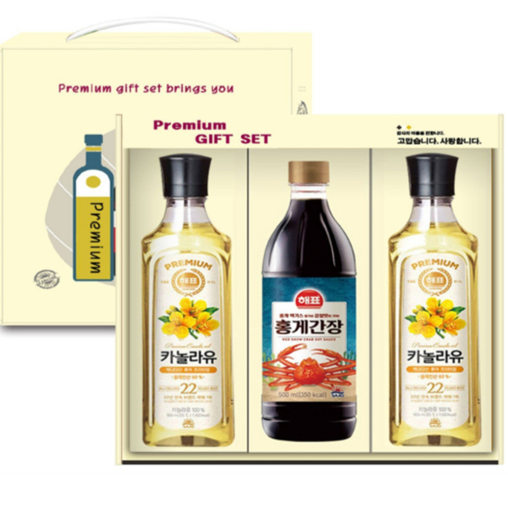 설 명절 해표 스페셜2호 홍게간장 카놀라유 선물세트