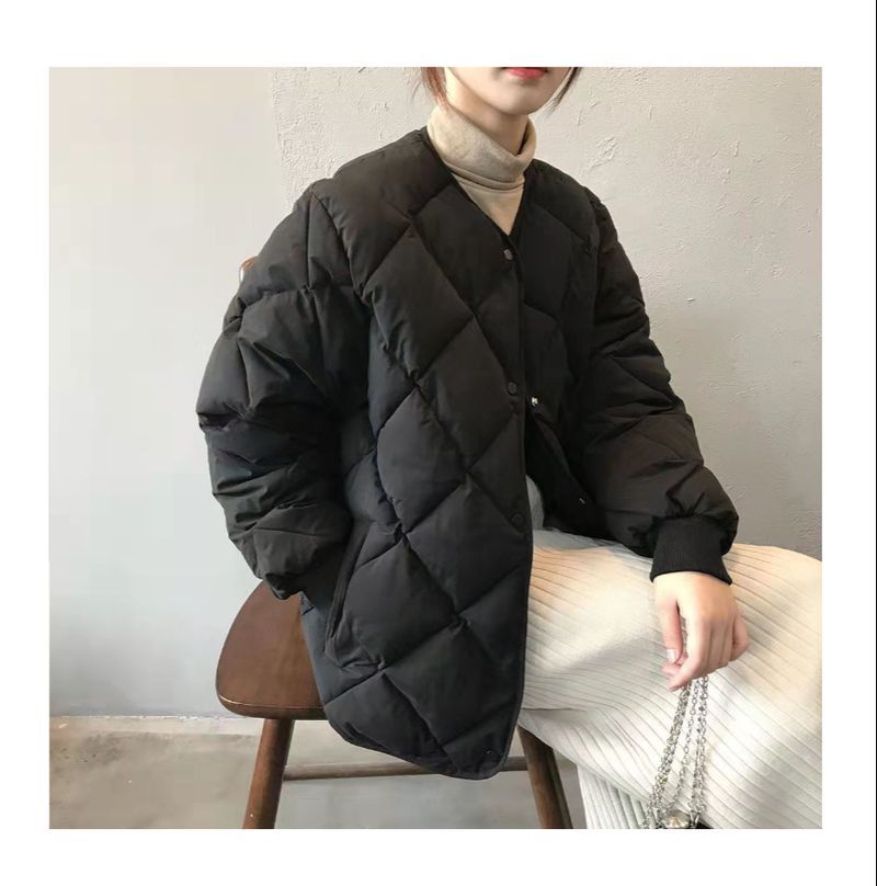 TINY 여성 누빔 패딩 자켓 데일리패딩 점퍼 아우터 루즈핏 - 상세 이미지 3