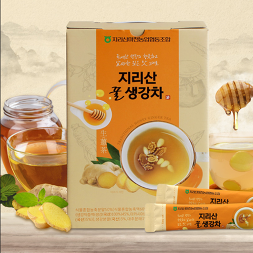 지리산마천농협 지리산 꿀 생강차 스틱 50포 6박스 국내산 전통차 아카시아꿀 도라지 선물 - 상세 이미지 2