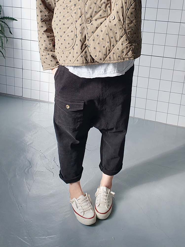 (무배) 제이엠 기모 면 스판 배기바지 - 상품 이미지