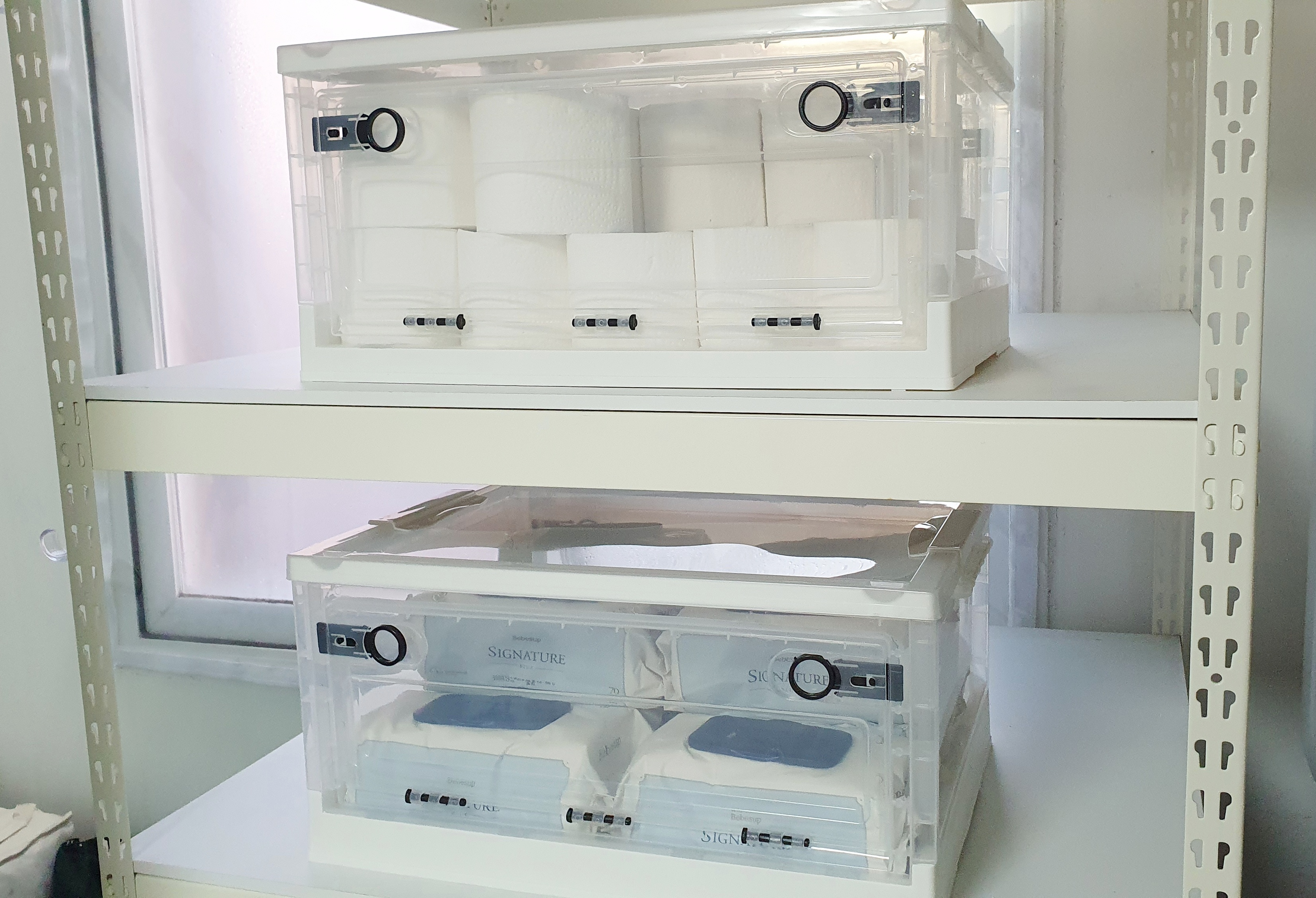 폴딩박스 플라스틱박스 옷보관함 보관상자수납 투명리빙박스대용량 대형리빙박스수납함책인형정리함 이미지 4