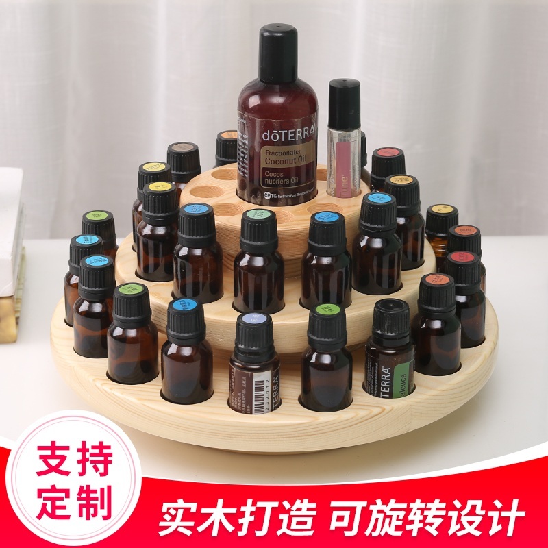 아로마오일거치대 보관함 홀더 정리함 진열대 오일병 스탠드 우드 보관 정리대 - 상세 이미지 2