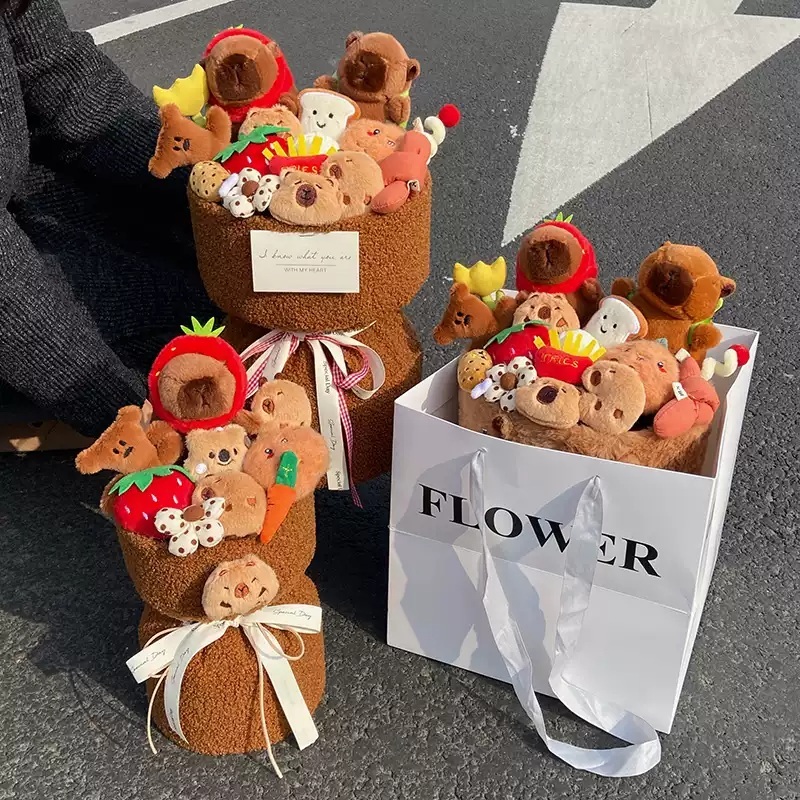 카피바라 인형꽃다발 기념일 입학식 졸업 이벤트 선물 생일 발표회 캐릭터 학예회 - 상세 이미지 4