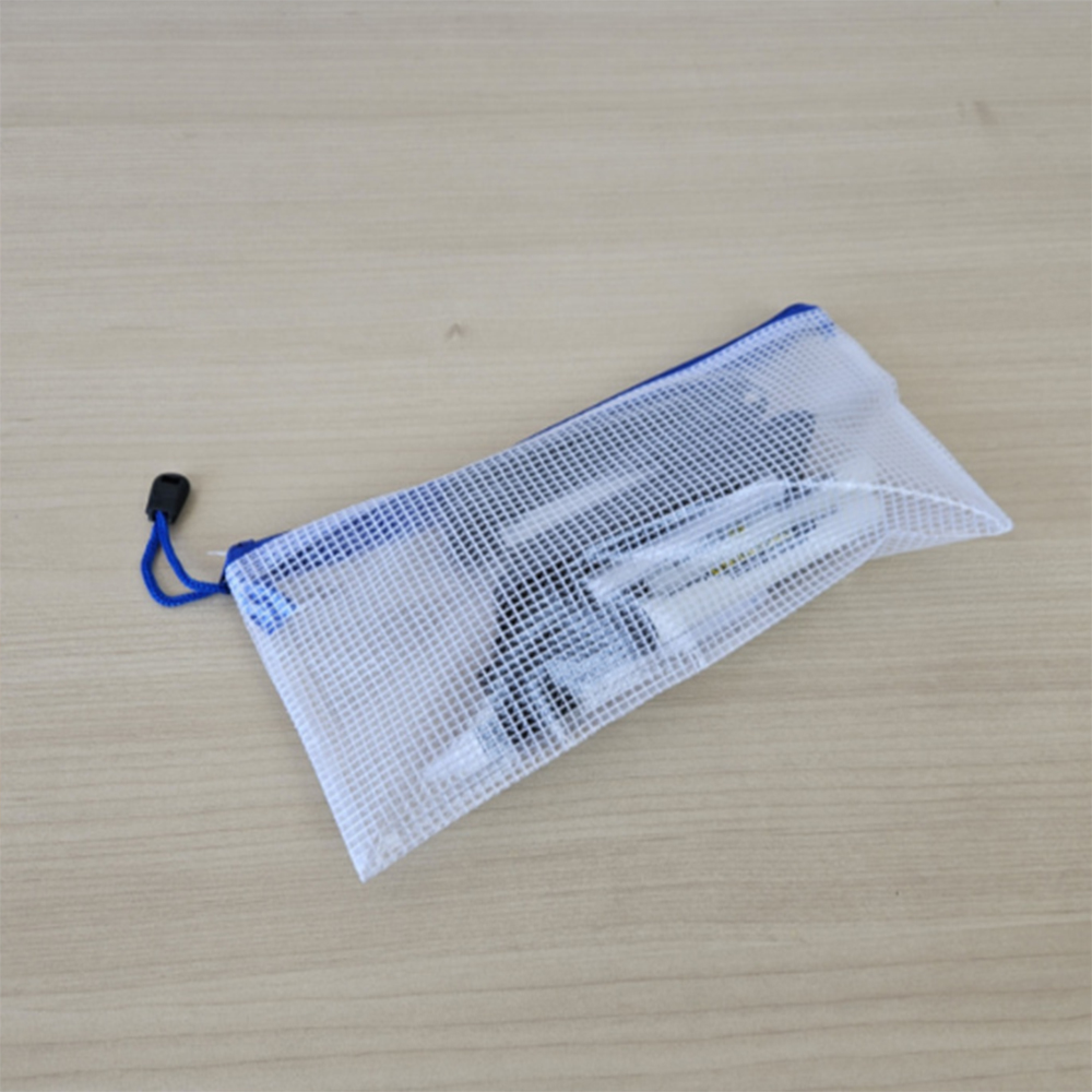 파우치 투명 지퍼 다용도 방수 PVC 화장품 납작 여행용 휴대용 납작한 보이는 투명한 - 상품 이미지
