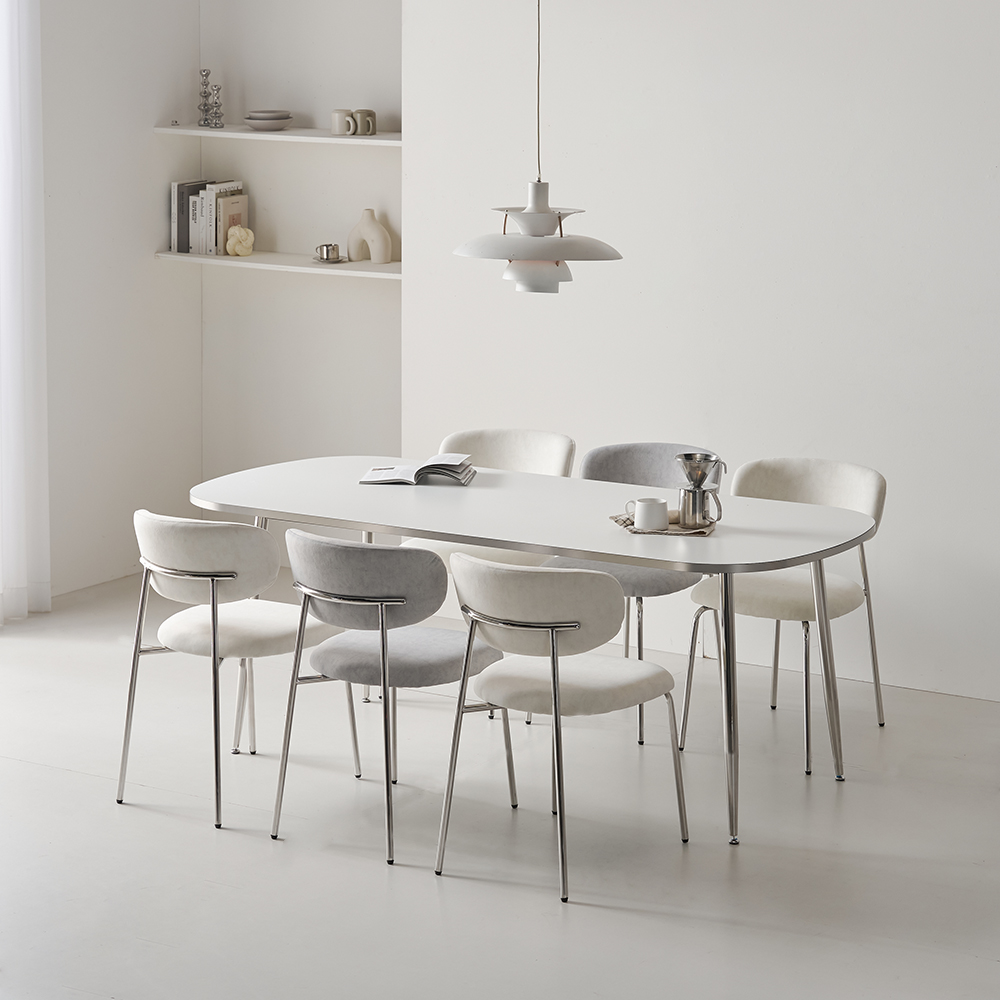 더플랜비 타원형 식탁 테이블 대형 카페