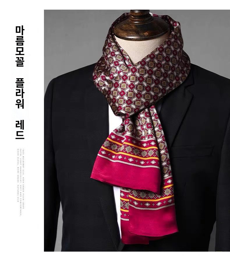 머플러 남성실크스카프 정장 고급 - 상세 이미지 2