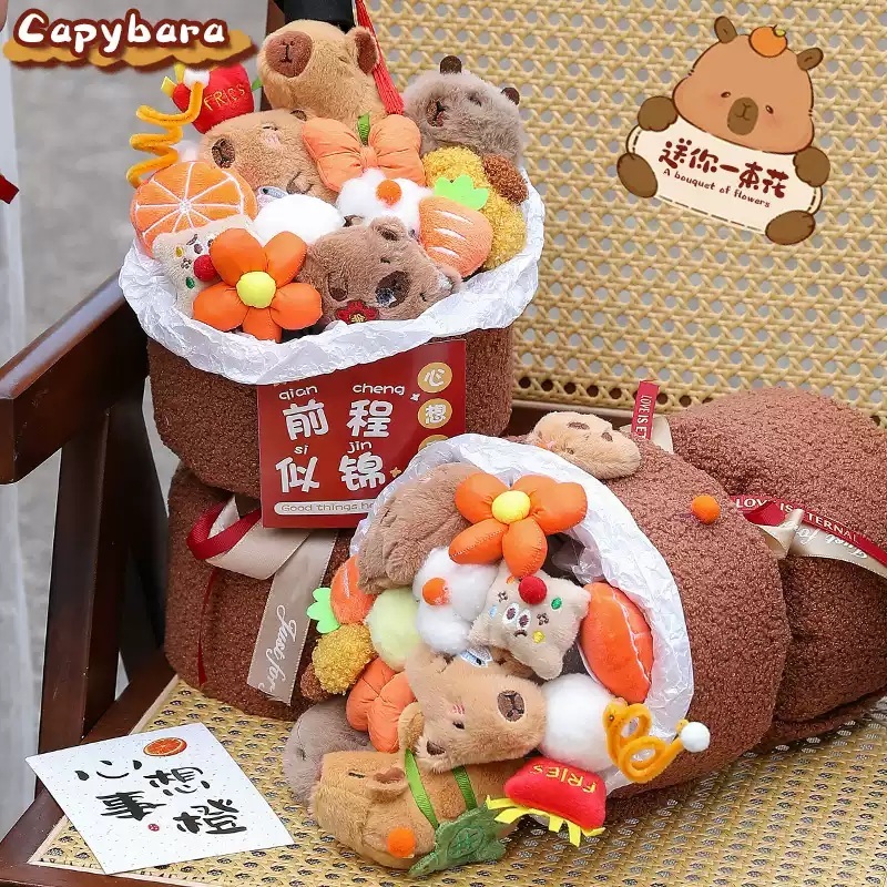 카피바라 인형꽃다발 생일 발표회 꽃다발 캐릭터 이벤트 부케 기념일 졸업식 입학식 - 상세 이미지 4