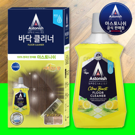 아스토니쉬 바닥 청소 시트러스 세제 클리너 대리석 찌든때 얼룩 제거 코팅 거실마루 세정제